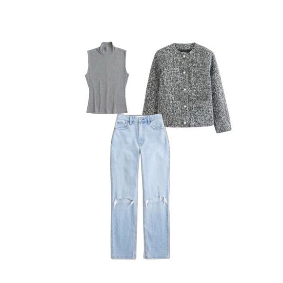 Abercrombie‎ & Fitch NWT XS Grey Classic Wide Rib Mockneck Top - Picture 8 of 8